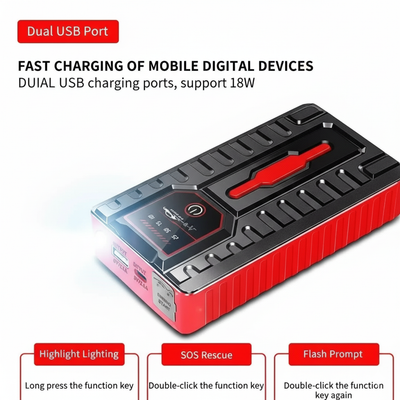 Booster Jumper Starter – Portable Car Battery Jump Starter Power Bank