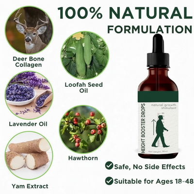 Height Growth Liquid Drops 30ml – Ayurvedic Formula for Taller Height