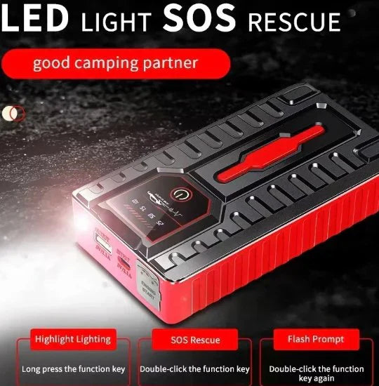 Booster Jumper Starter – Portable Car Battery Jump Starter Power Bank